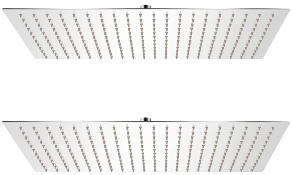 vidaXL Cabeça de chuveiro 2 pcs aço inoxidável 30x50 cm