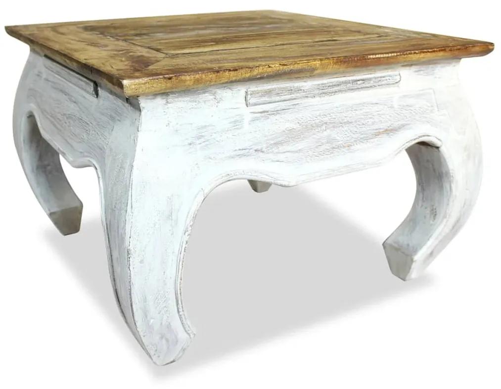 Mesa de apoio madeira reciclada maciça 50x50x35 cm