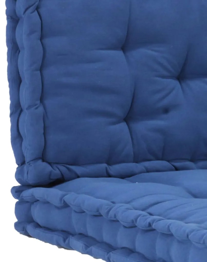 Almofadões para sofá de paletes 2 pcs algodão azul-claro