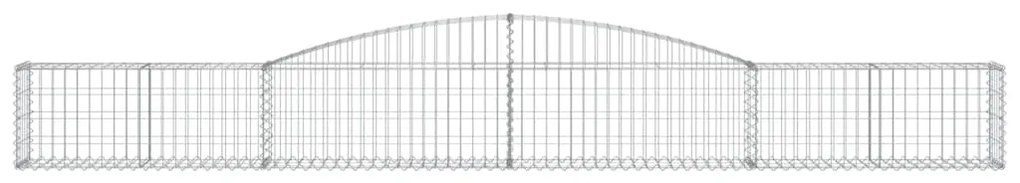 Cestos gabião arqueados 7 pcs 400x30x40/60 cm ferro galvanizado
