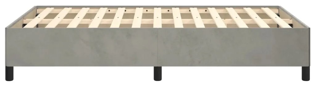 Estrutura de cama sem colchão 120x200 cm veludo cinzento-claro