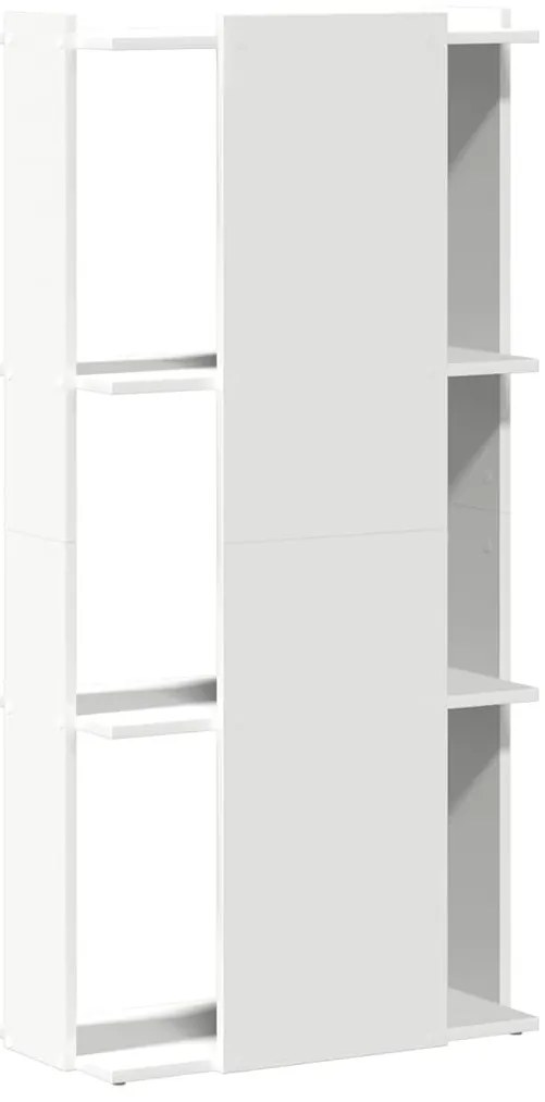 Estante 3-Tier Branco 60x30x120 cm Madeira Engenheirada