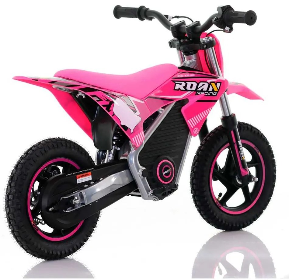 Mini moto elétrica para crianças Minicross electrica 250W 12/12" Warrior MX-E250 Rosa