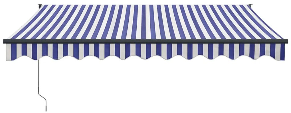 Toldo retrátil automático 3x2,5 m azul e branco