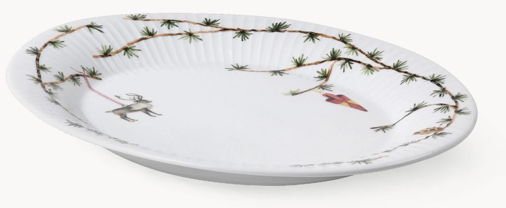 Prato de servir de Natal em porcelana artesanal Hammershøi