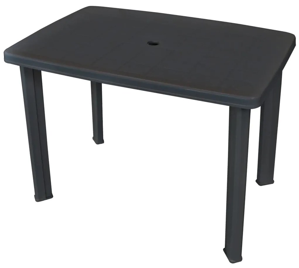 43594 vidaXL Mesa de jardim 101x68x72 cm plástico antracite