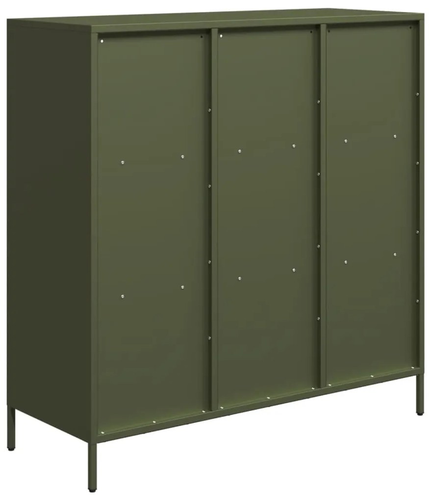 Móvel alto 101,5x39x103,5 cm aço verde azeitona