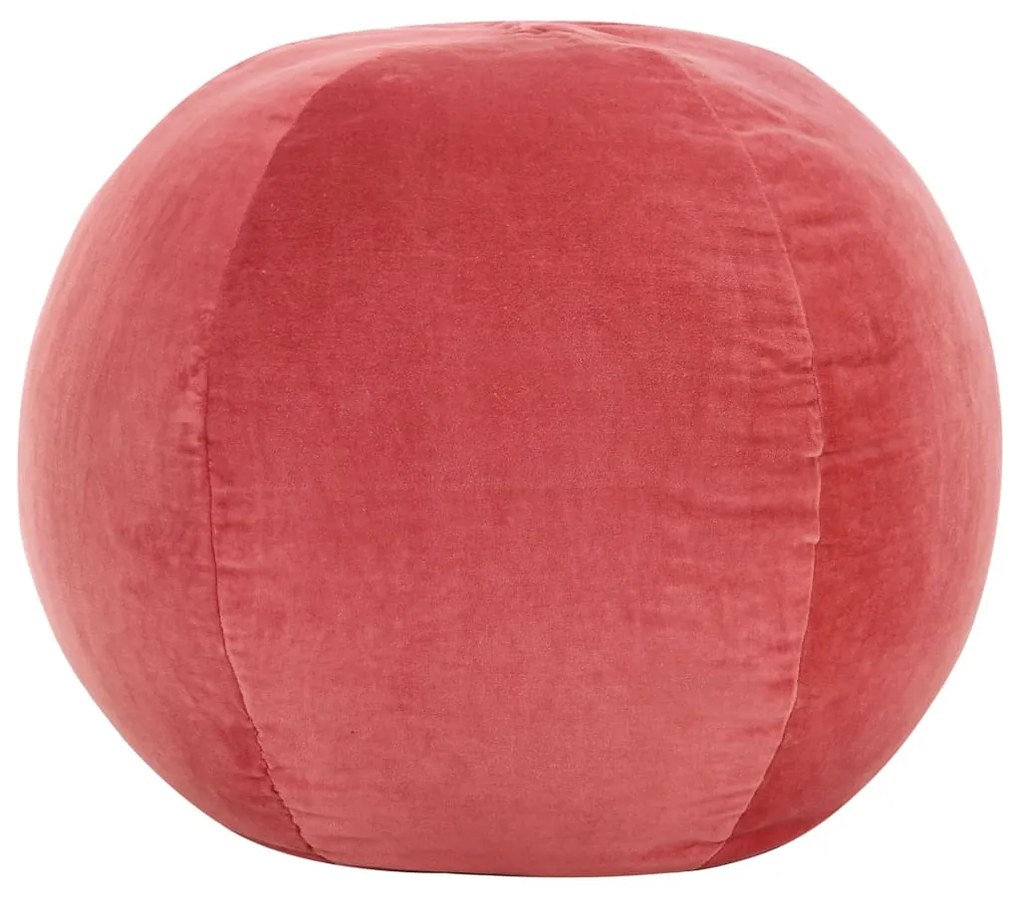 284041 vidaXL Pufe em veludo de algodão 50x35 cm rosa