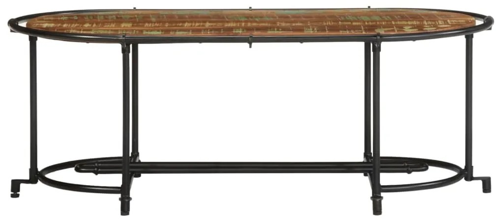 Mesa de centro 110x55x40 cm madeira recuperada maciça
