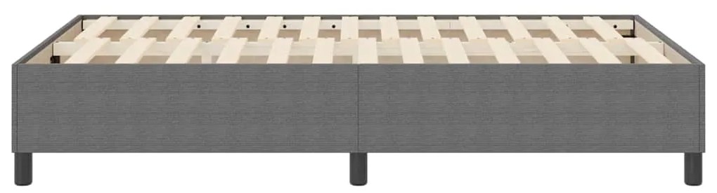 Cama Box com Estrado Cinza Claro 120x200 cm em Tecido Canelado