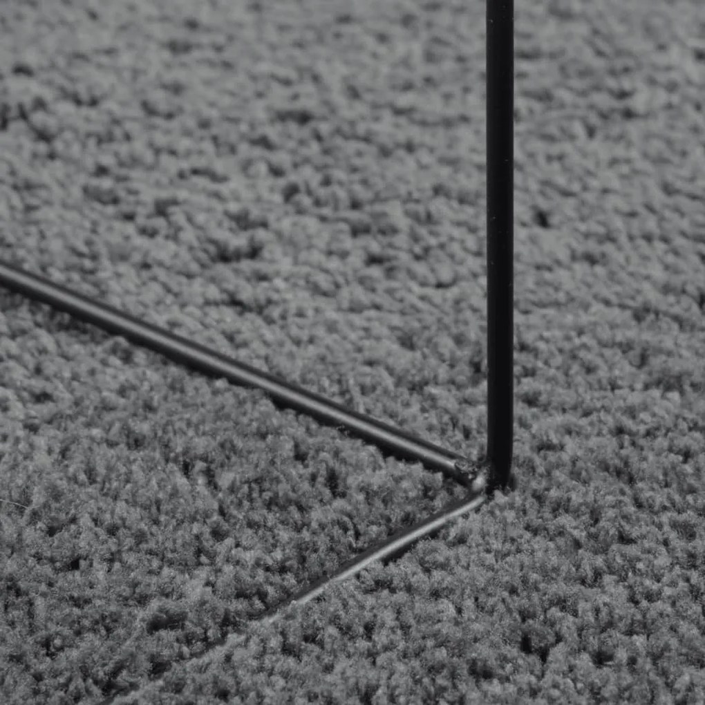 Tapete de pelo curto OVIEDO Ø 120 cm antracite