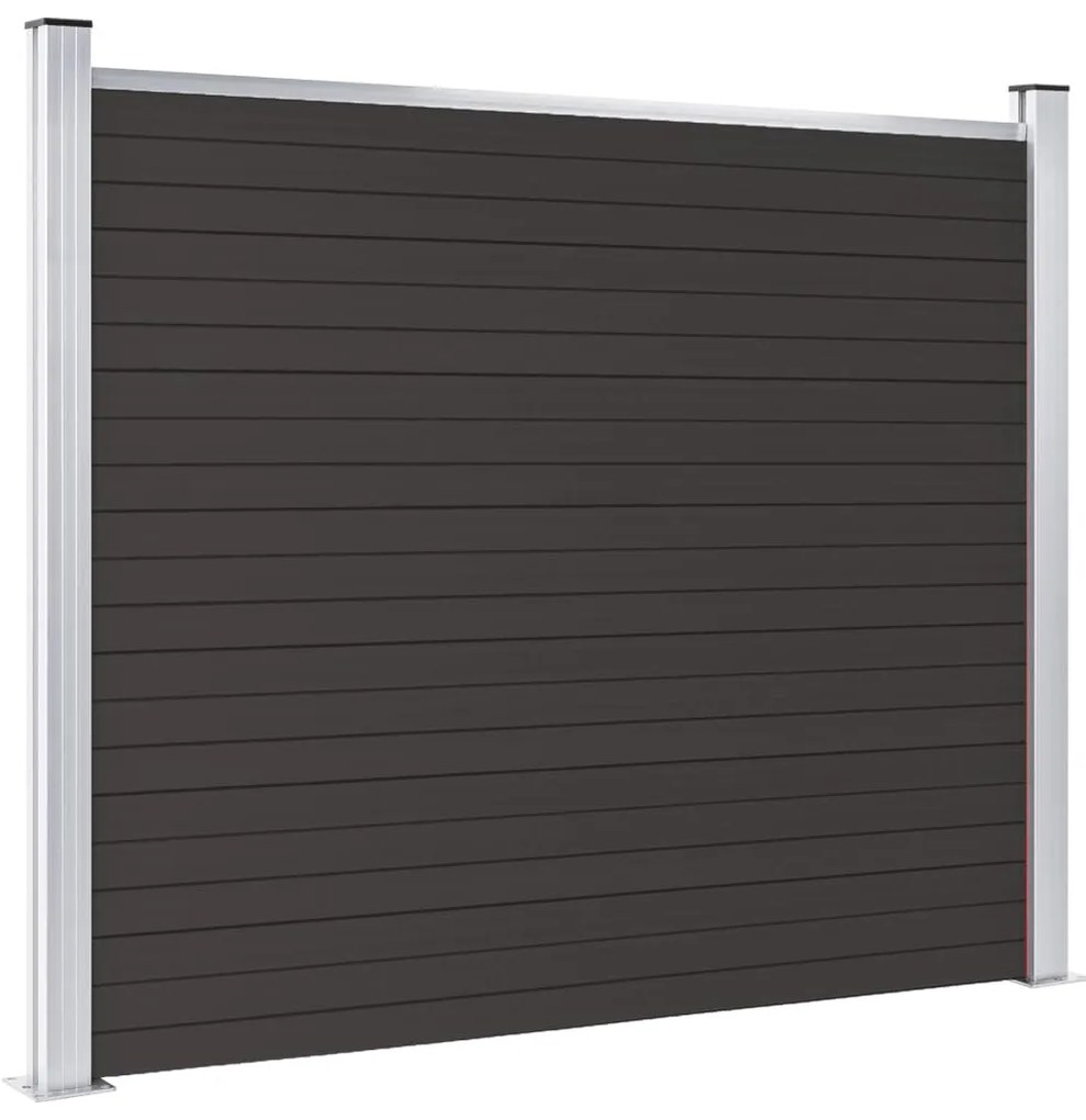 Painel de cerca 180x146 cm WPC preto