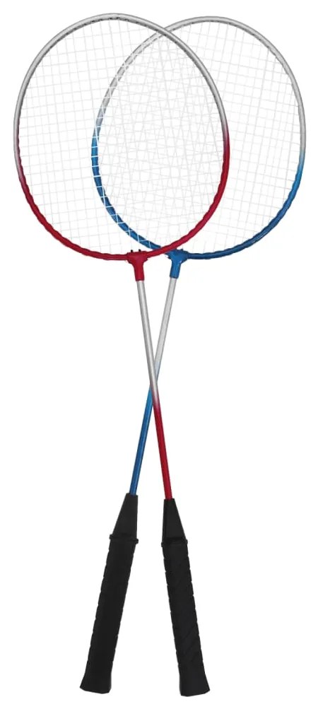 Conjunto de badminton com 4 raquetes e rede 620x151 cm