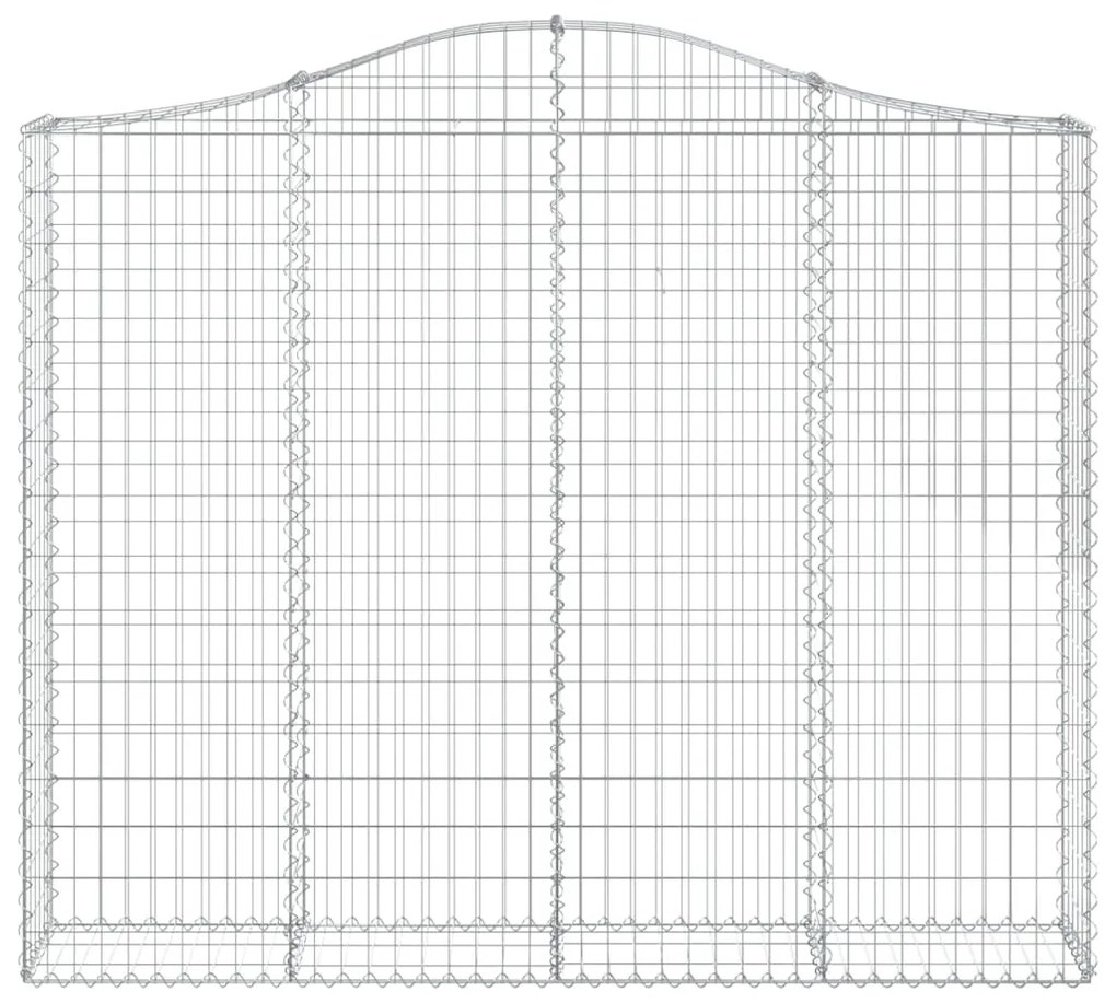 Cestos gabião arqueados 6pcs 200x30x160/180cm ferro galvanizado