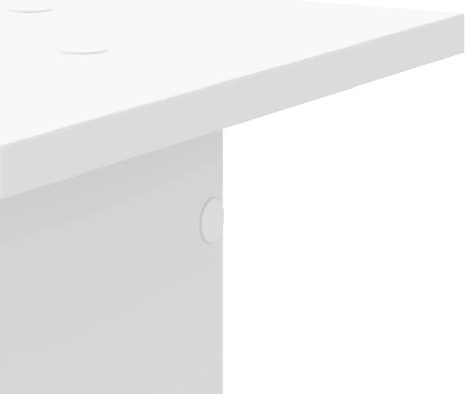 Suportes de colunas 2 pcs 30x30x60 cm derivados madeira branco