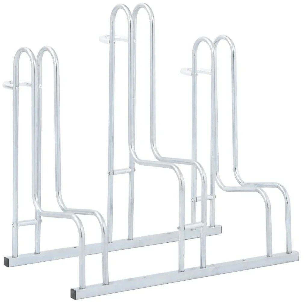 Suporte independente para 3 bicicletas aço galvanizado