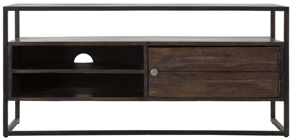 ARMÁRIO DE TV BURN 120X40X55 CM (MADEIRA DE ACÁCIA NILÓTICA) CASTANHO