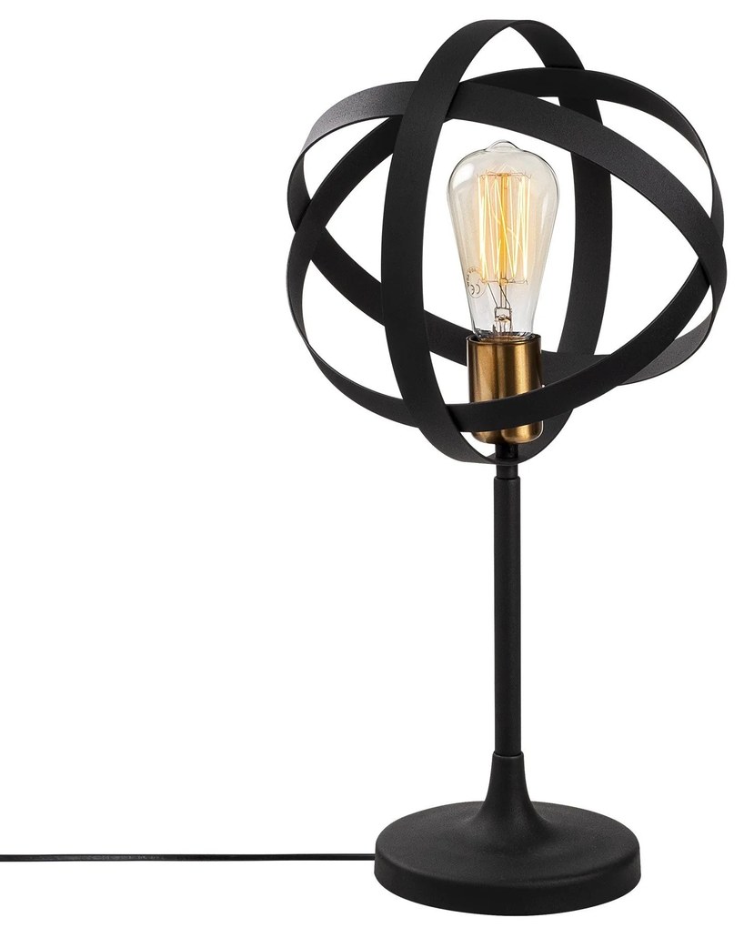 Candeeiro de Mesa Gezegen – Dourado/Preto – 24 cm x 50 cm