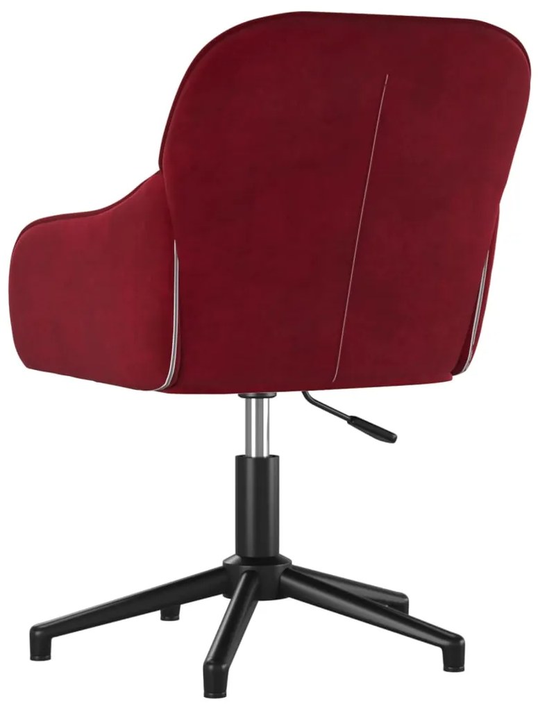 Cadeiras de jantar giratórias 2 pcs veludo vermelho tinto