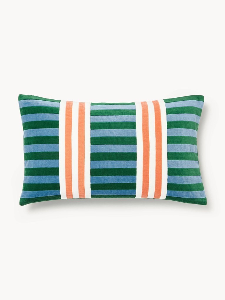 Capa de almofada de retalhos em veludo Tete