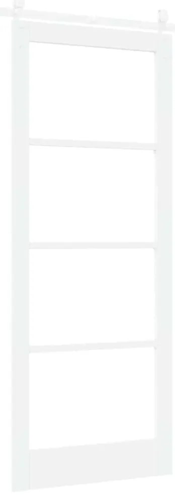 Conjunto de Porta Deslizante vidaXL com Kit de Hardware Branco 86x211