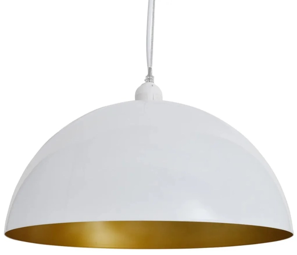 Candeeiros de teto 2 pcs altura ajustável semiesféricos branco
