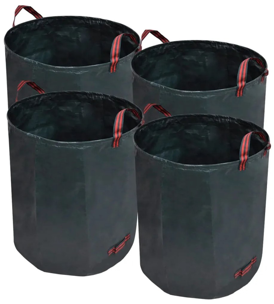 Sacos de jardim para lixo, 4 peças  272 L 150 g/sqm, verdes