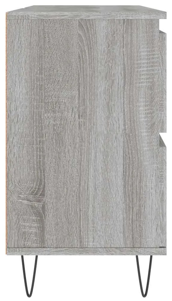 Armário de casa de banho 80x33x60 cm deriv.madeira cinza sonoma