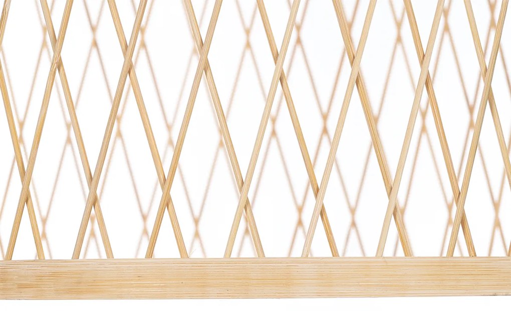 Candeeiro de suspensão para exterior rústico em vime 40x55 cm - Calamus Rústico
