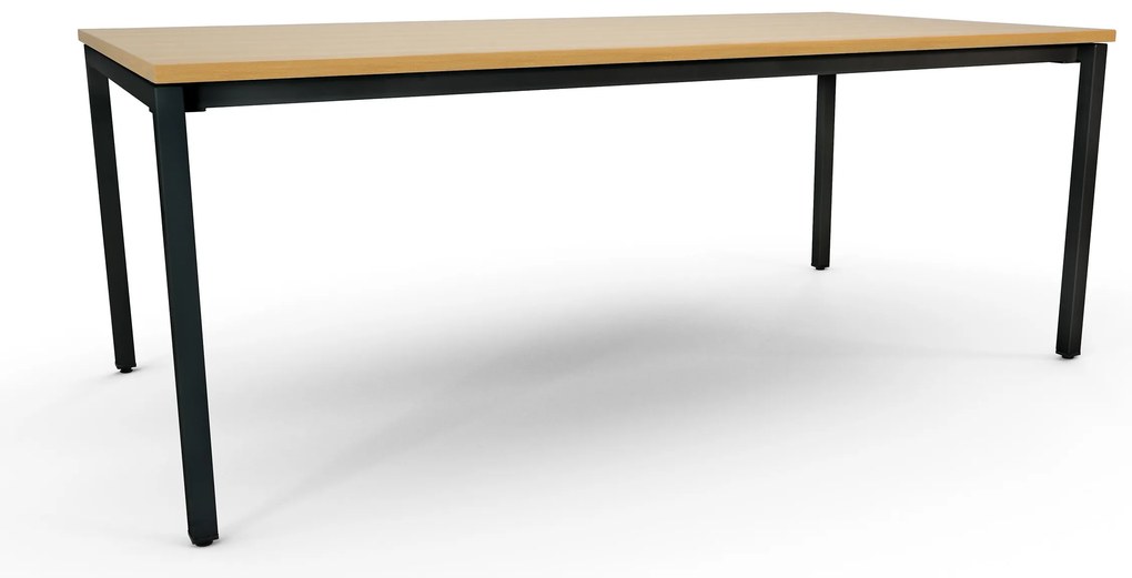 Mesa de Reunião 2400x1200mm - Alfa Preto/Faia