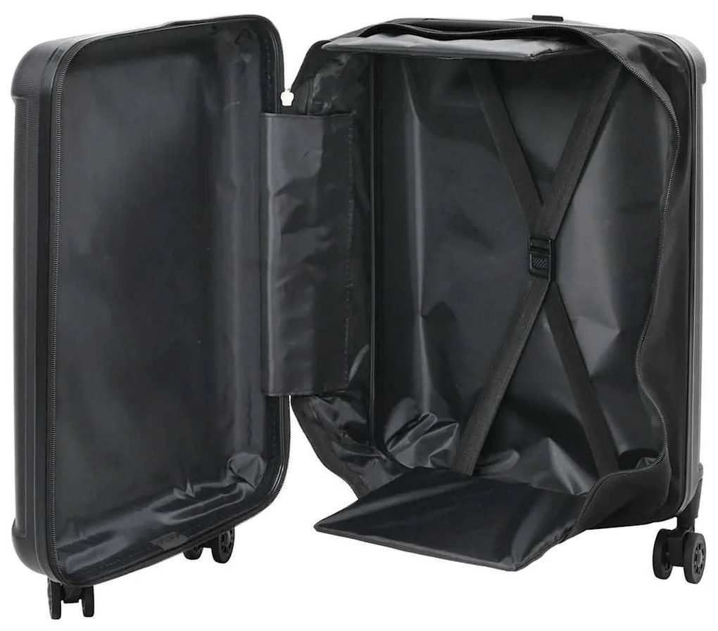Mala Dobrável Shell Duro 20'' Preta 34x23x55,5 cm ABS