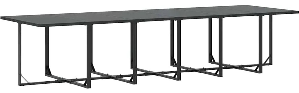Conjunto de Jantar de Jardim com 22 Peças e Almofadas em Aço e Textile