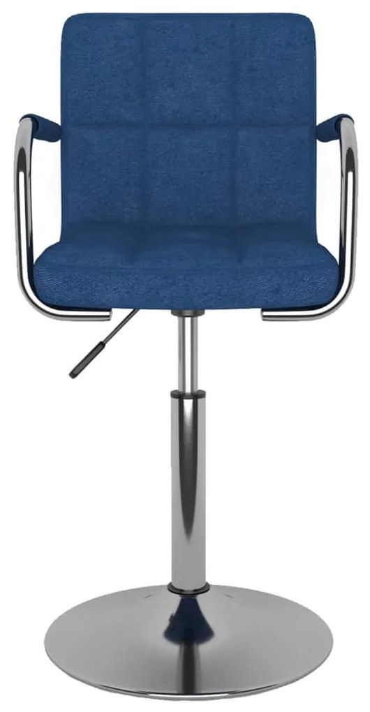 Cadeira de jantar em tecido azul