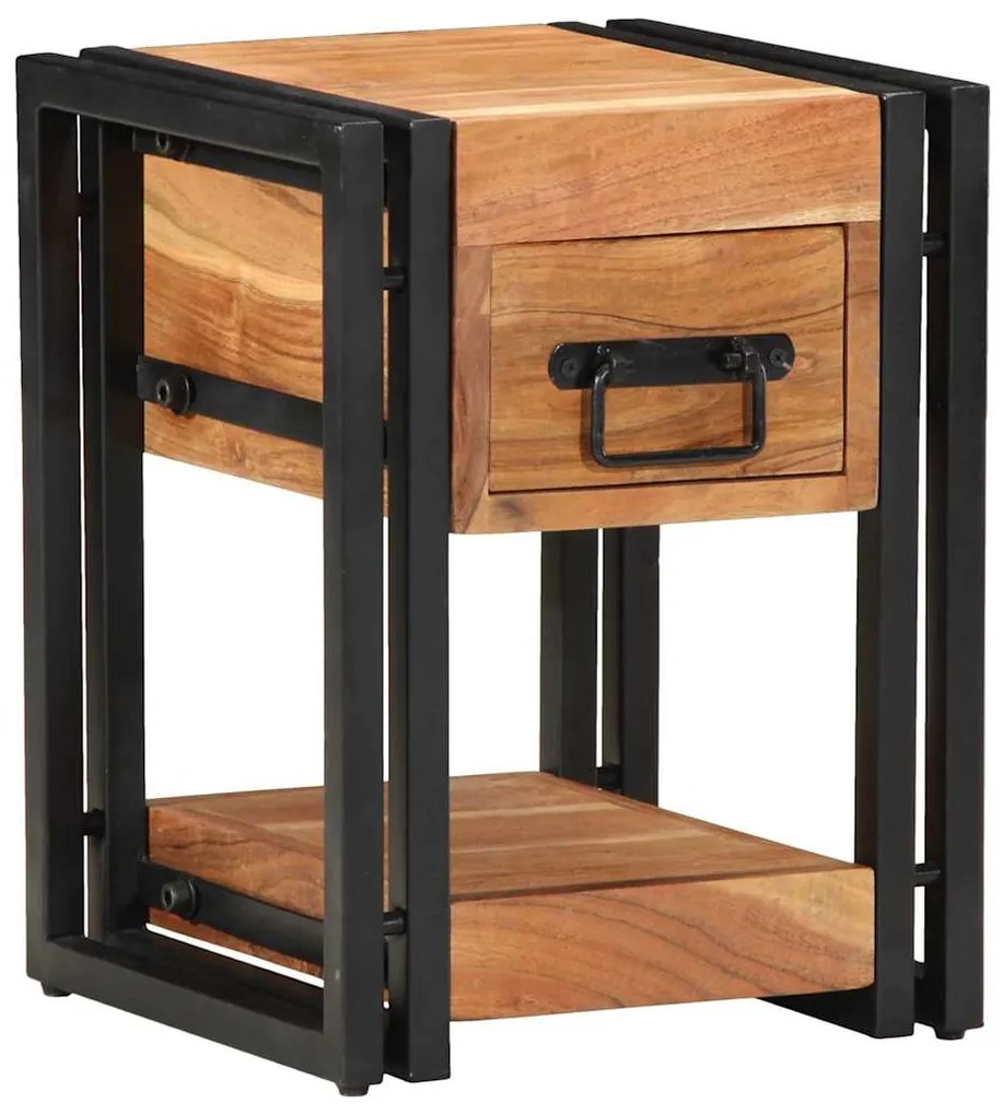 vidaXL Armário de Cabeceira com gaveta 2 pcs Castanho 30 x 30 x 40 cm