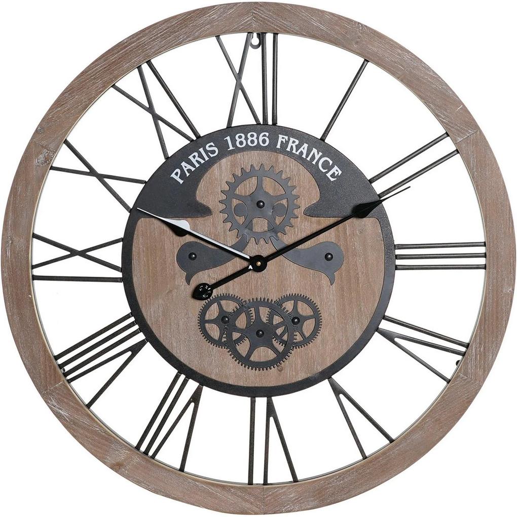 Relógio de Parede DKD Home Decor industrial Ferro Madeira MDF (70 x 5 x 70 cm)