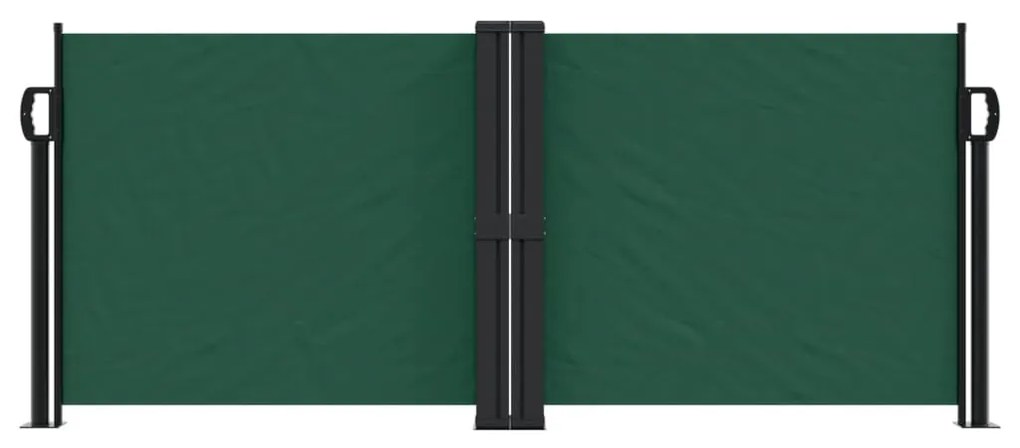 Toldo lateral retrátil 100x600 cm verde-escuro