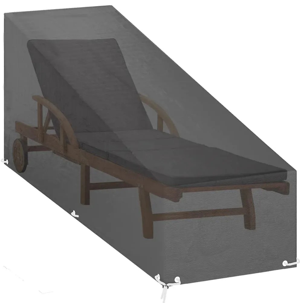 Capas p/ espreguiçadeira 2pcs 12 ilhós 200x65x35/60 cm