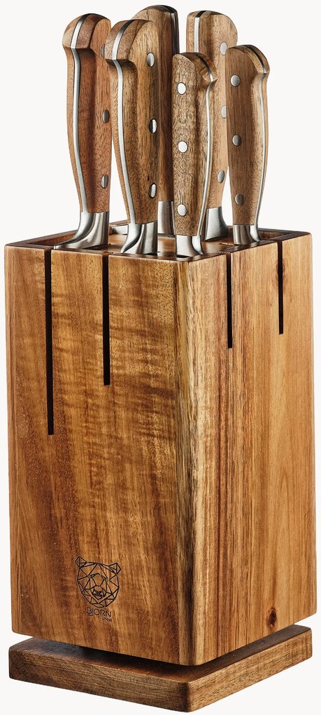 Conjunto de facas de cozinha em bloco Jakob Skagen, conjunto de 7