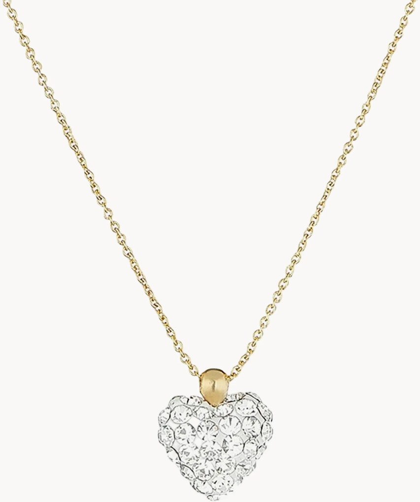Colar banhado a ouro com pendente de ouro amarelo Coeur De Crystal