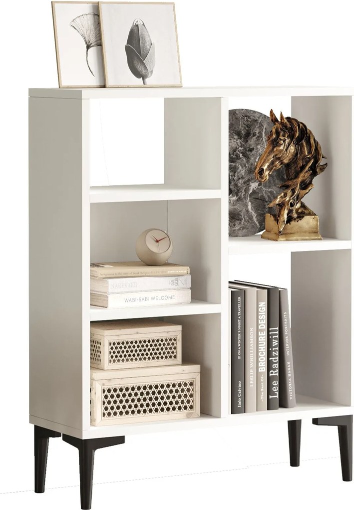 Estante Luise com Pés Altos  – Branco – 69x25x87,6 cm