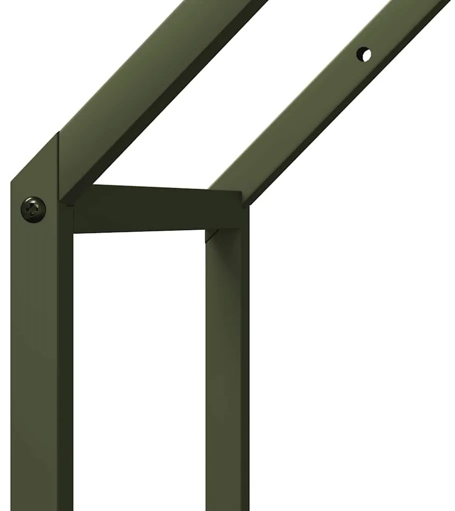 Suporte para lenha aço laminado a frio verde azeitona