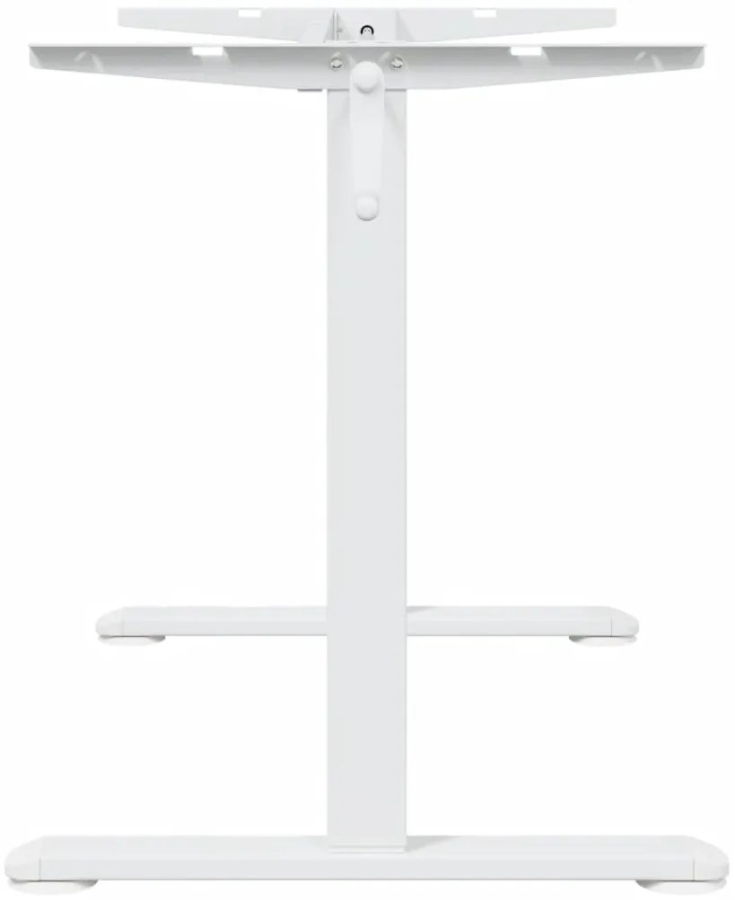 Estrutura de secretária de pé (94-135)x60x(70-114)cm aço branco