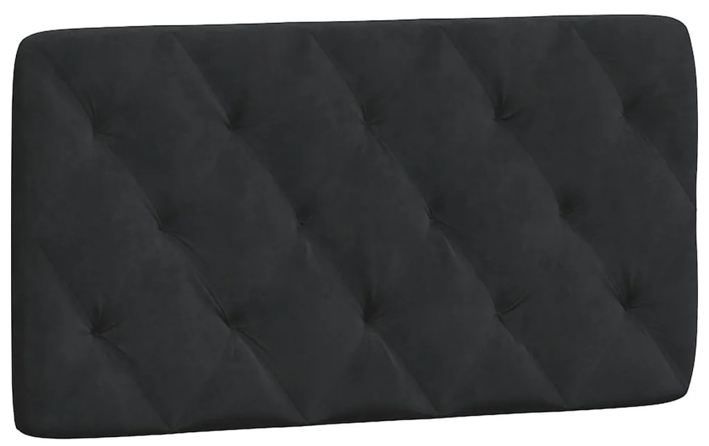 Estrutura de cama sem colchão 100x200 cm veludo preto