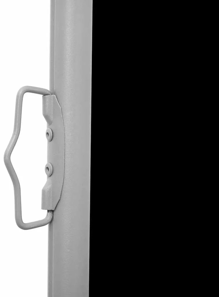Toldo lateral retrátil para pátio 140x1200 cm preto