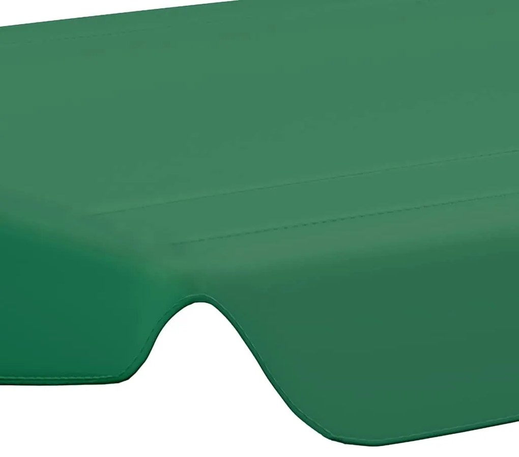 Toldo suplente p/ baloiço de jardim 150/130x105/70 cm verde