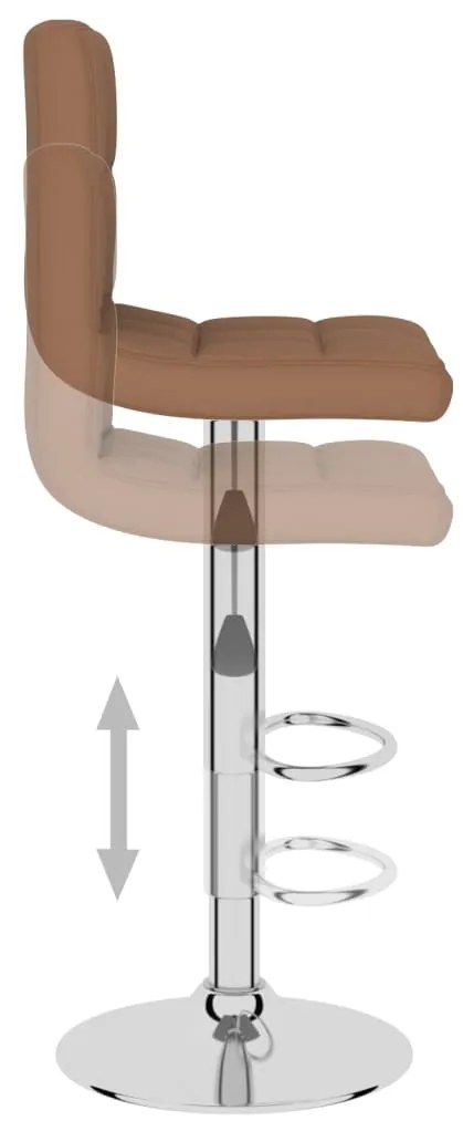 Bancos de bar 2 pcs tecido castanho