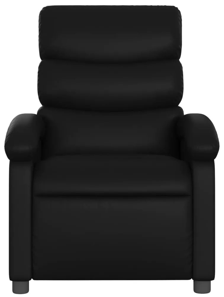 Poltrona massagens reclinável elétrica couro artificial preto