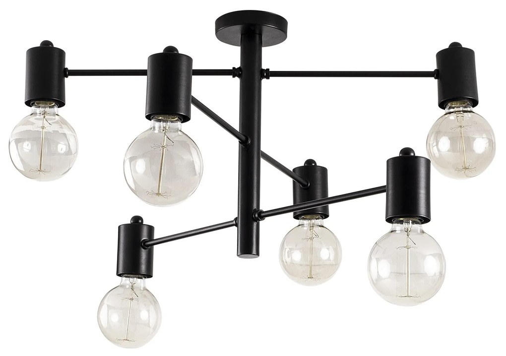 Candeeiro de Teto Hexa – Preto – 61 x 61 cm