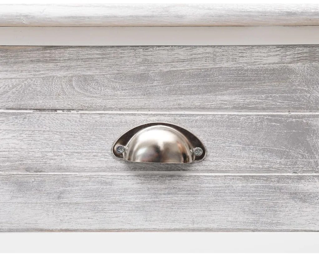 Aparador estilo antigo 115x30x76 cm madeira cinzento