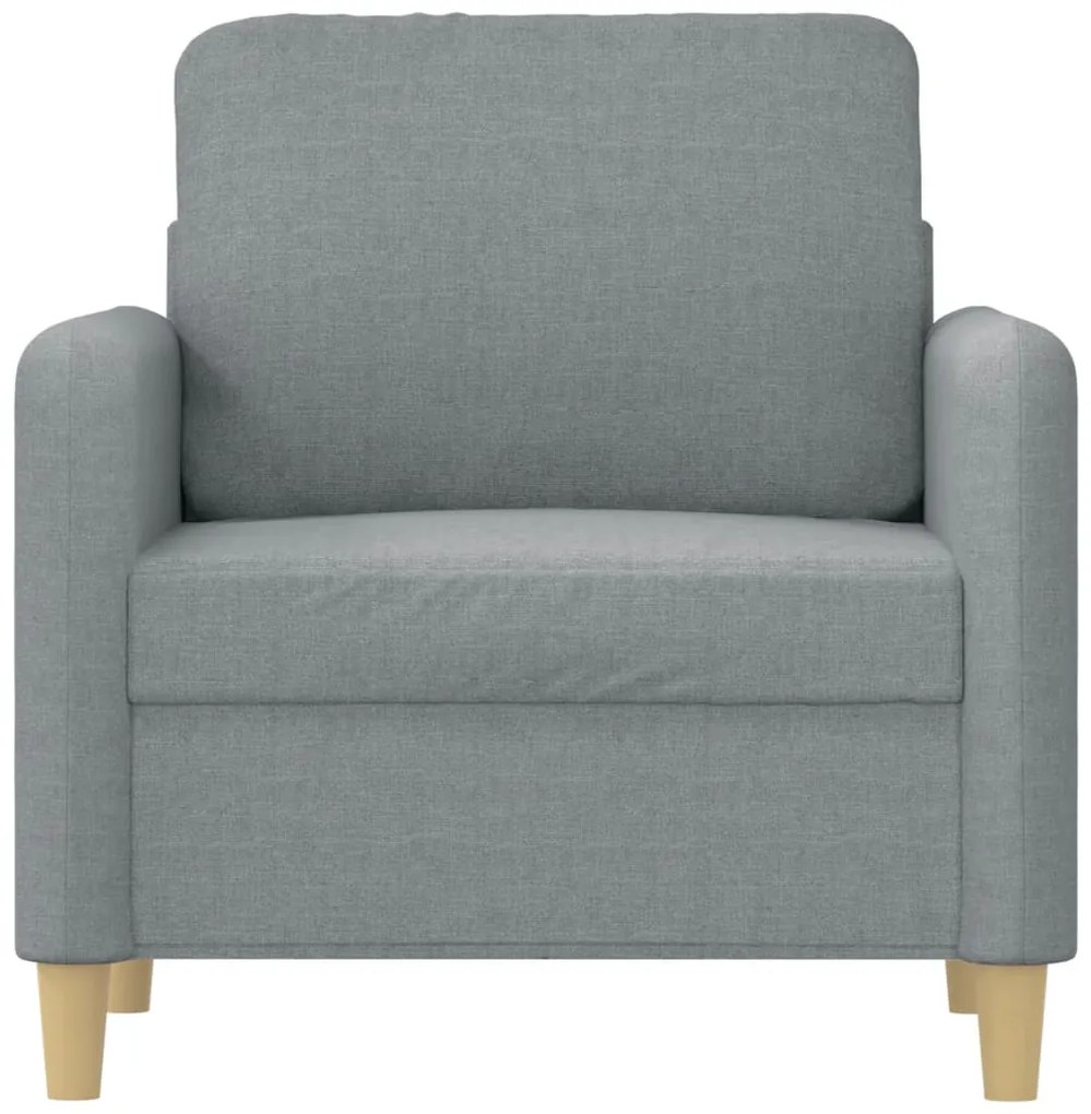 Poltrona tecido 60 cm cinzento-claro